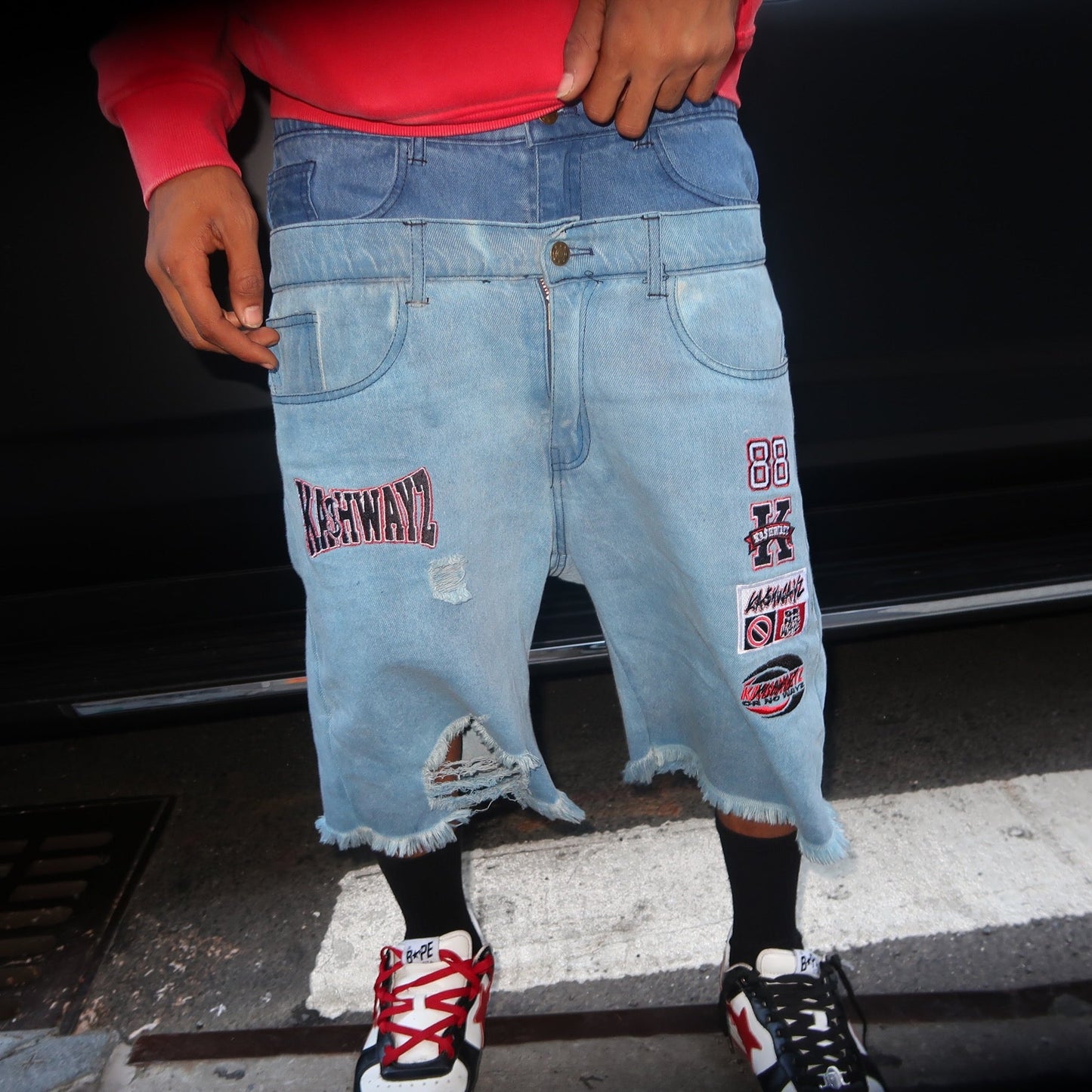 DENIM JORTS
